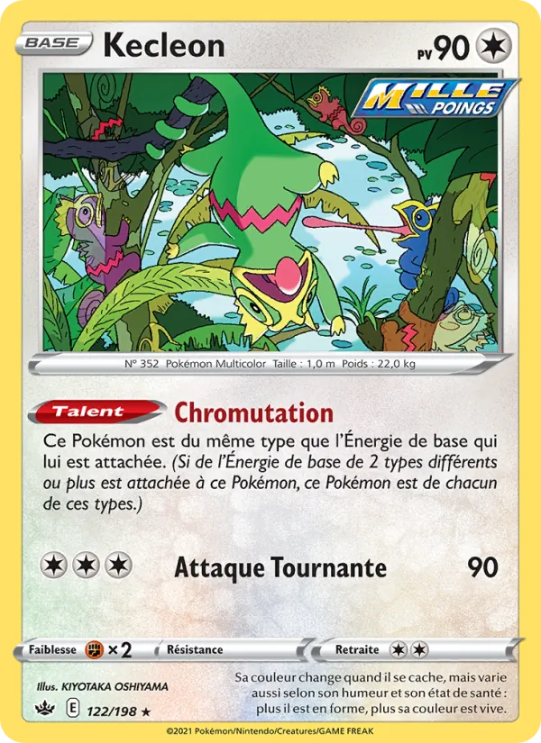 Carte Pokémon Kecleon de l'extension Règne de Glace