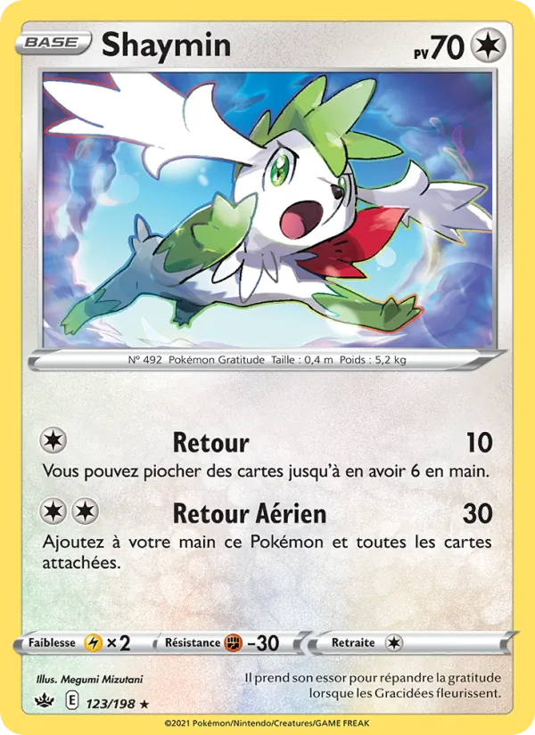 Carte Pokémon Shaymin de l'extension Règne de Glace