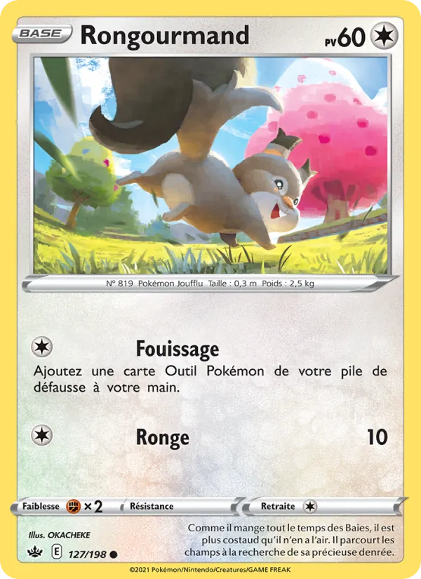 Carte Pokémon Rongourmand de l'extension Règne de Glace
