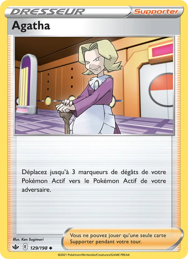 Carte Pokémon Agatha de l'extension Règne de Glace
