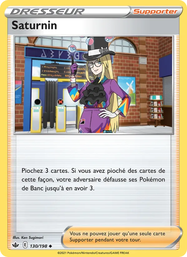 Carte Pokémon Saturnin de l'extension Règne de Glace