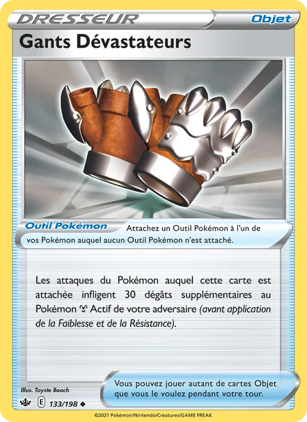 Carte Pokémon Gants Dévastateurs de l'extension Règne de Glace
