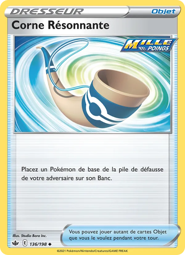 Carte Pokémon Corne Résonnante de l'extension Règne de Glace