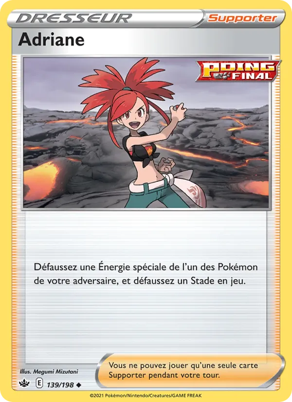 Carte Pokémon Adriane de l'extension Règne de Glace