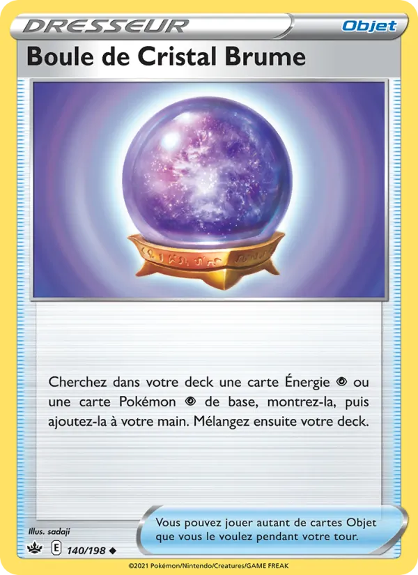 Carte Pokémon Boule de Cristal Brume de l'extension Règne de Glace