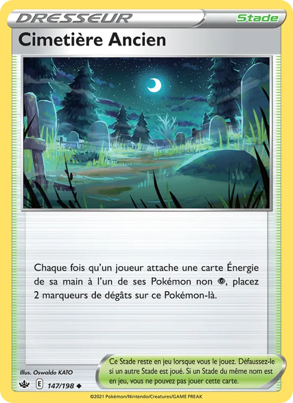 Carte Pokémon Cimetière Ancien de l'extension Règne de Glace