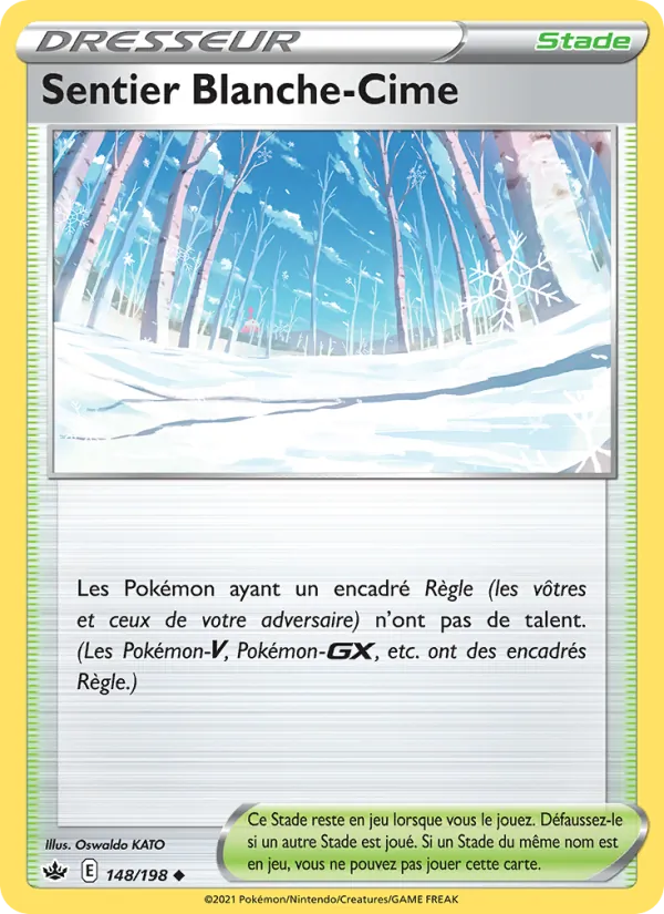 Carte Pokémon Sentier Blanche-Cime de l'extension Règne de Glace