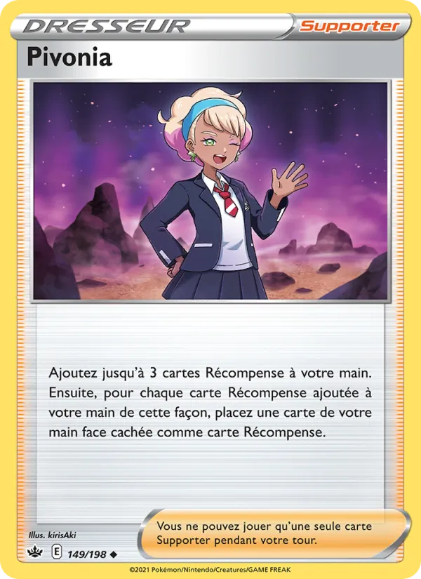 Carte Pokémon Pivonia de l'extension Règne de Glace