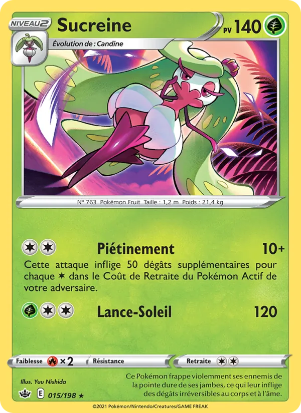 Carte Pokémon Sucreine de l'extension Règne de Glace