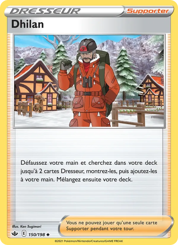 Carte Pokémon Dhilan de l'extension Règne de Glace