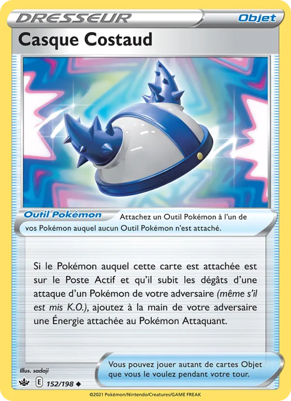 Carte Pokémon Casque Costaud de l'extension Règne de Glace