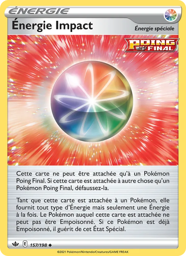 Carte Pokémon Énergie Impact de l'extension Règne de Glace