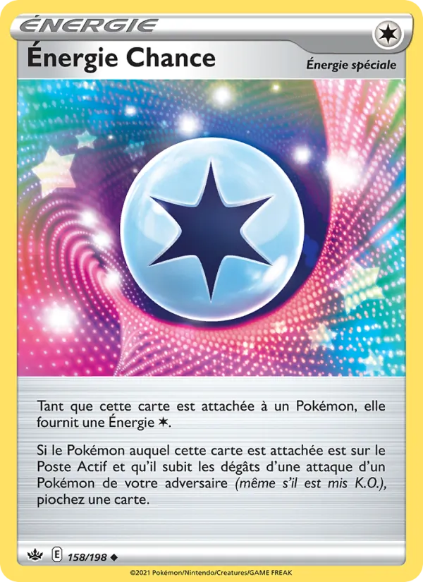 Carte Pokémon Énergie Chance de l'extension Règne de Glace