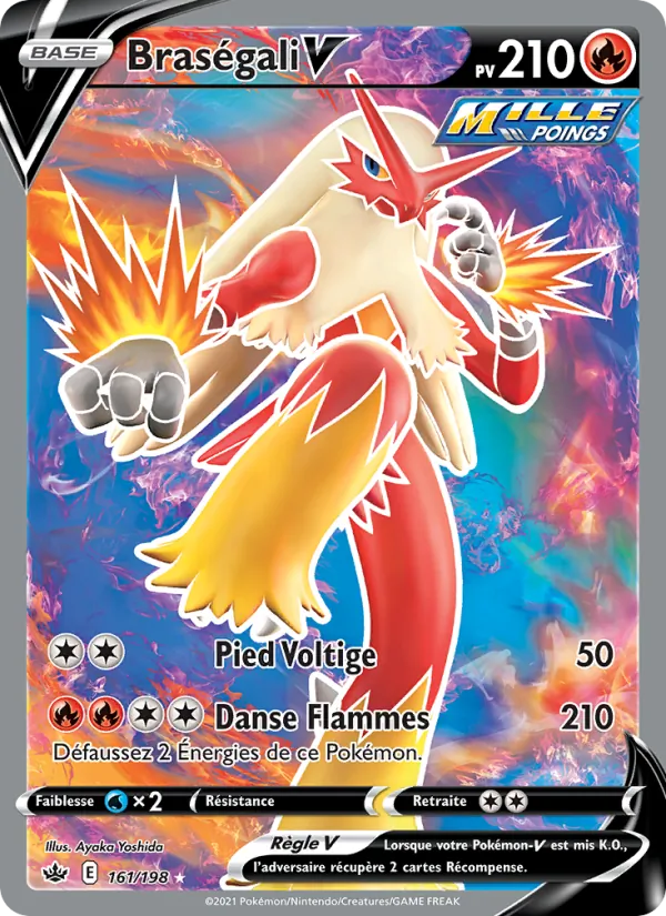 Carte Pokémon Braségali V de l'extension Règne de Glace
