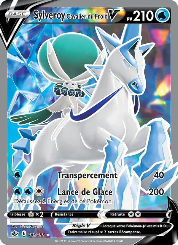 Carte Pokémon Sylveroy Cavalier du Froid V de l'extension Règne de Glace