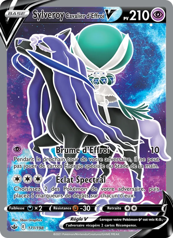 Carte Pokémon Sylveroy Cavalier d'Effroi V de l'extension Règne de Glace