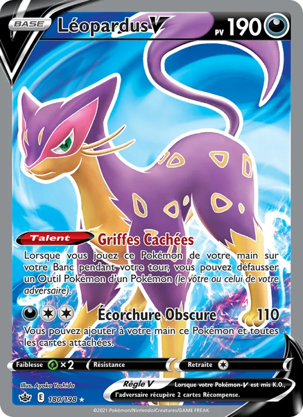 Carte Pokémon Léopardus V de l'extension Règne de Glace
