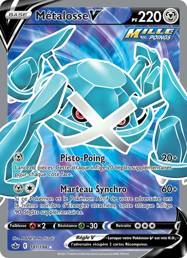 Carte Pokémon Métalosse V de l'extension Règne de Glace