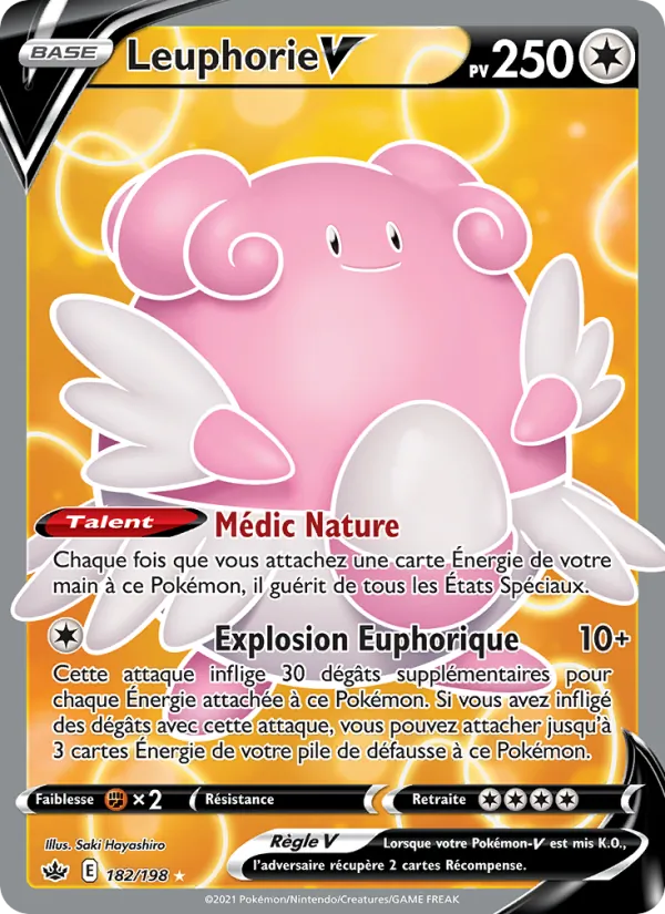 Carte Pokémon Leuphorie V de l'extension Règne de Glace
