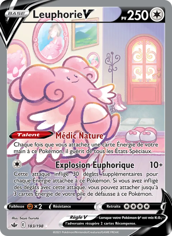 Carte Pokémon Leuphorie V de l'extension Règne de Glace