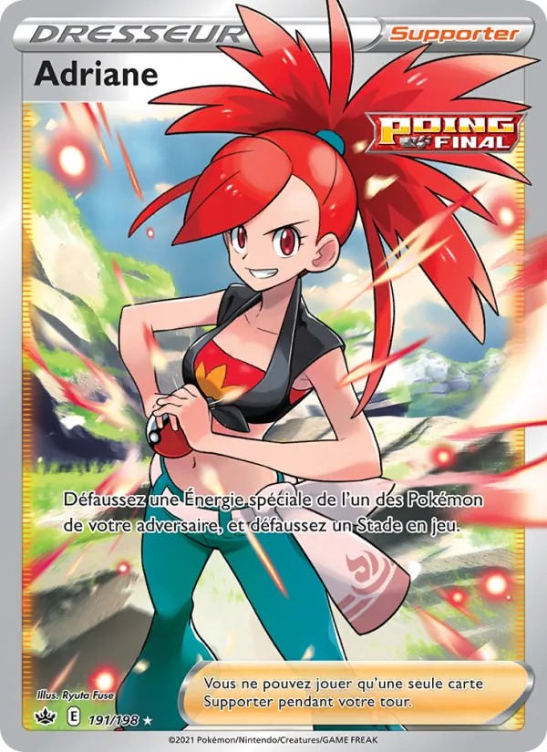 Carte Pokémon Adriane de l'extension Règne de Glace
