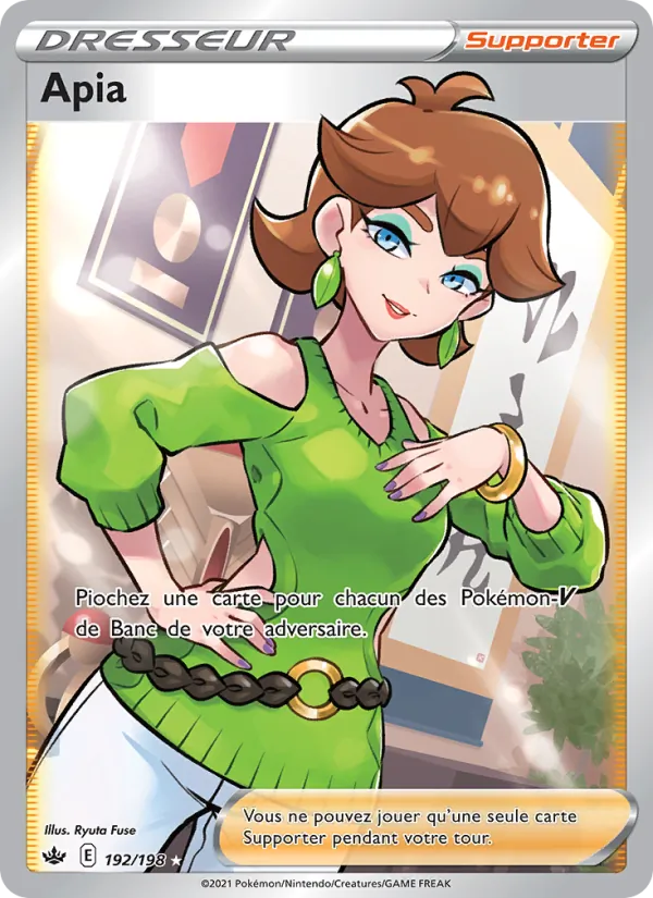 Carte Pokémon Apia de l'extension Règne de Glace