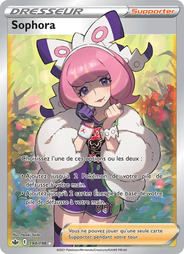 Carte Pokémon Sophora de l'extension Règne de Glace