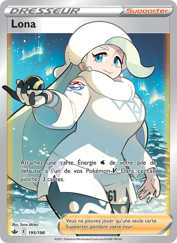 Carte Pokémon Lona de l'extension Règne de Glace