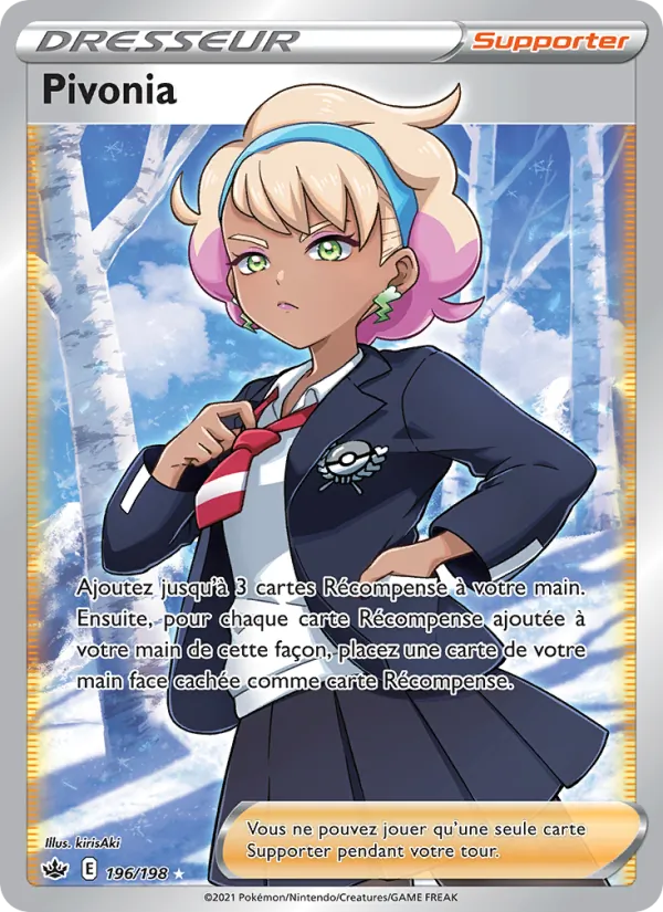 Carte Pokémon Pivonia de l'extension Règne de Glace