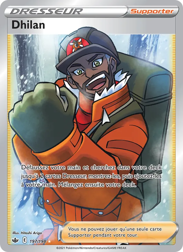 Carte Pokémon Dhilan de l'extension Règne de Glace