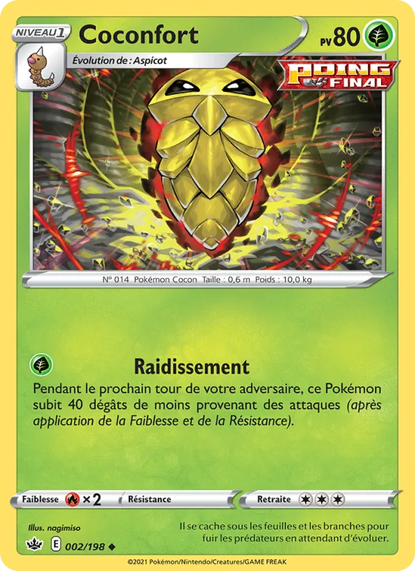 Carte Pokémon Coconfort de l'extension Règne de Glace