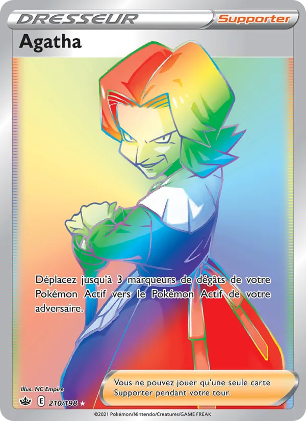 Carte Pokémon Agatha de l'extension Règne de Glace