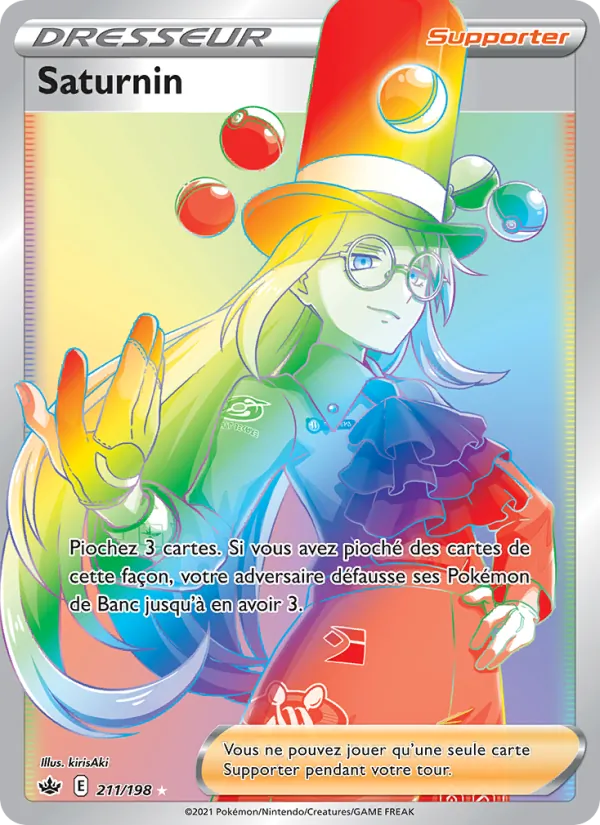 Carte Pokémon Saturnin de l'extension Règne de Glace