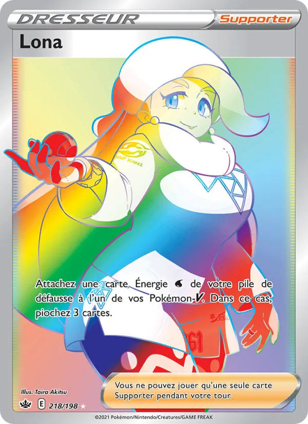 Carte Pokémon Lona de l'extension Règne de Glace