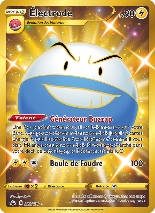 Carte Pokémon Électrode de l'extension Règne de Glace