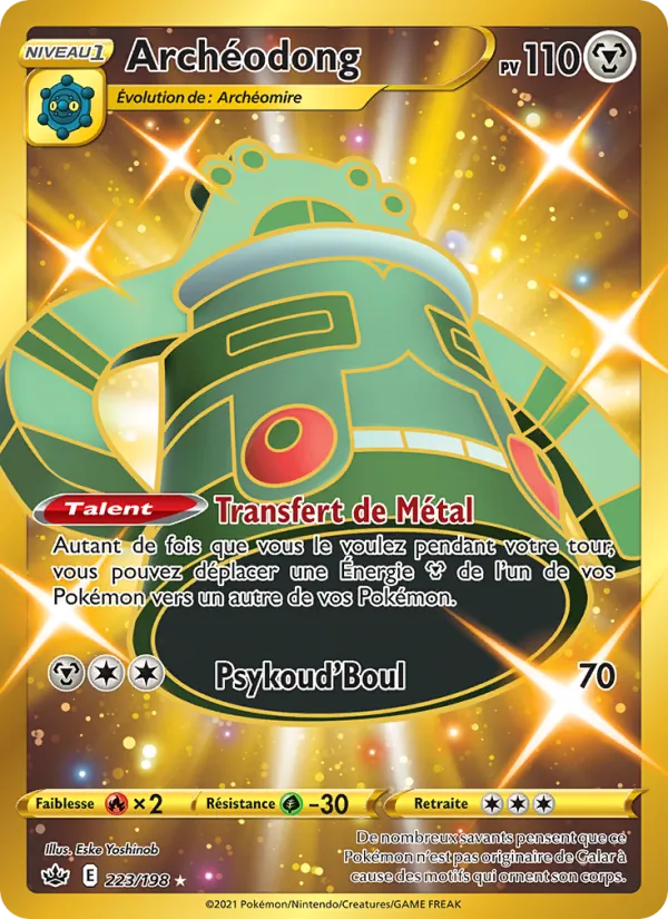 Carte Pokémon Archéodong de l'extension Règne de Glace