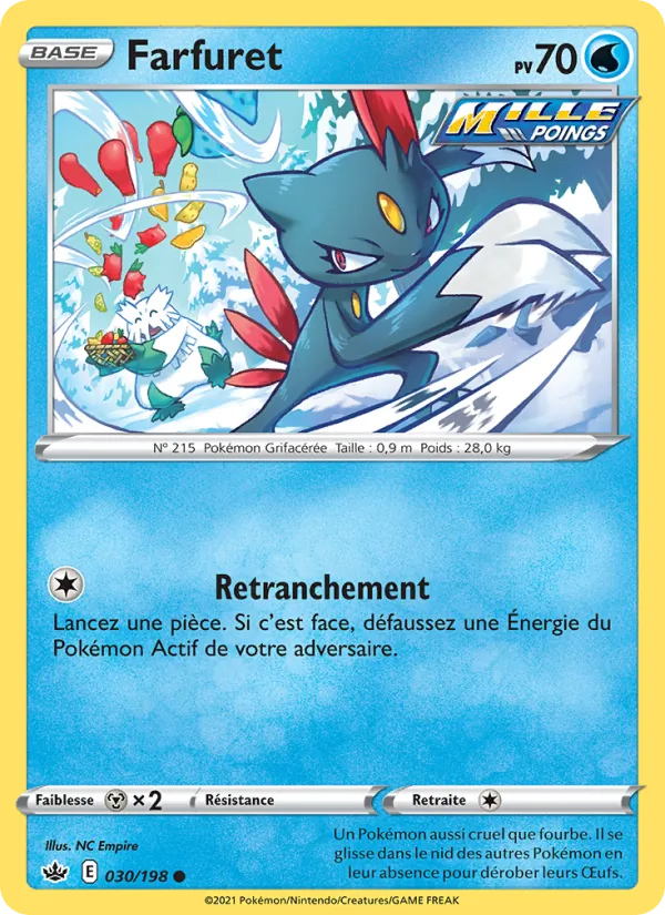 Carte Pokémon Farfuret de l'extension Règne de Glace