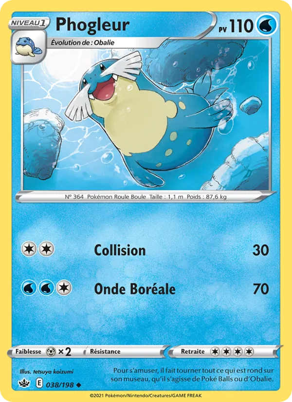 Carte Pokémon Phogleur de l'extension Règne de Glace