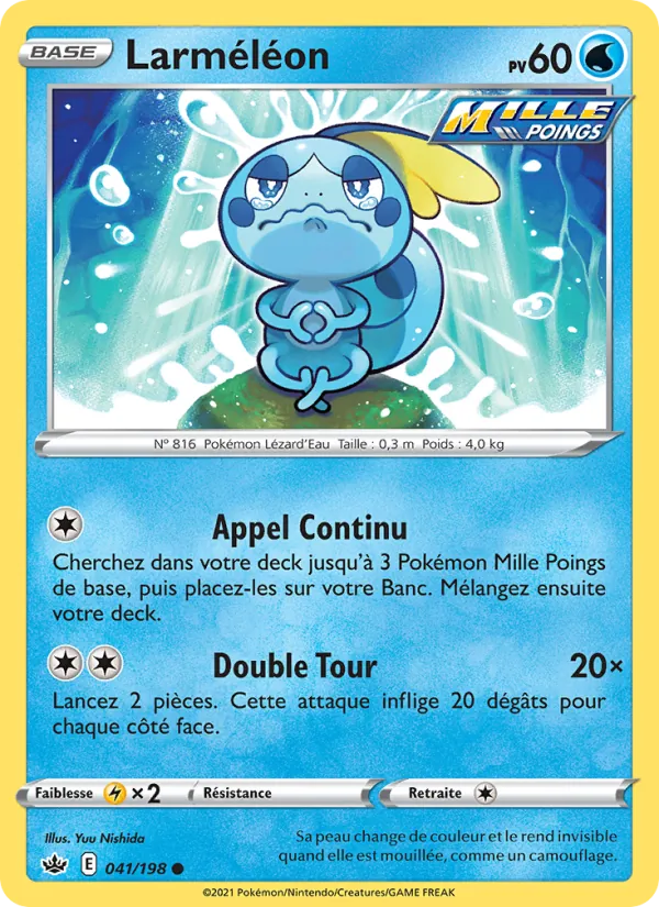 Carte Pokémon Larméléon de l'extension Règne de Glace
