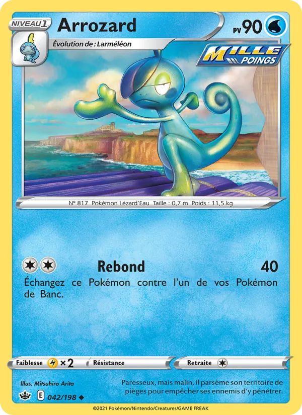 Carte Pokémon Arrozard de l'extension Règne de Glace