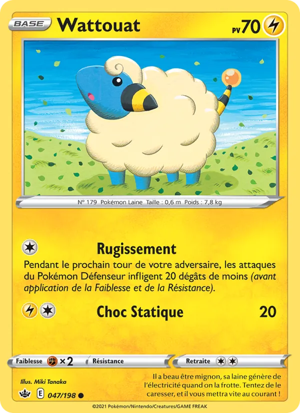 Carte Pokémon Wattouat de l'extension Règne de Glace