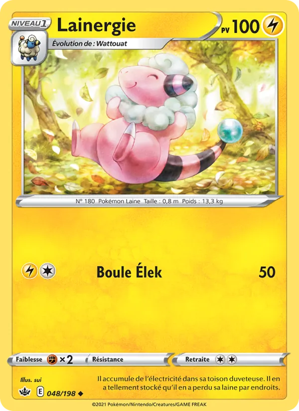 Carte Pokémon Lainergie de l'extension Règne de Glace