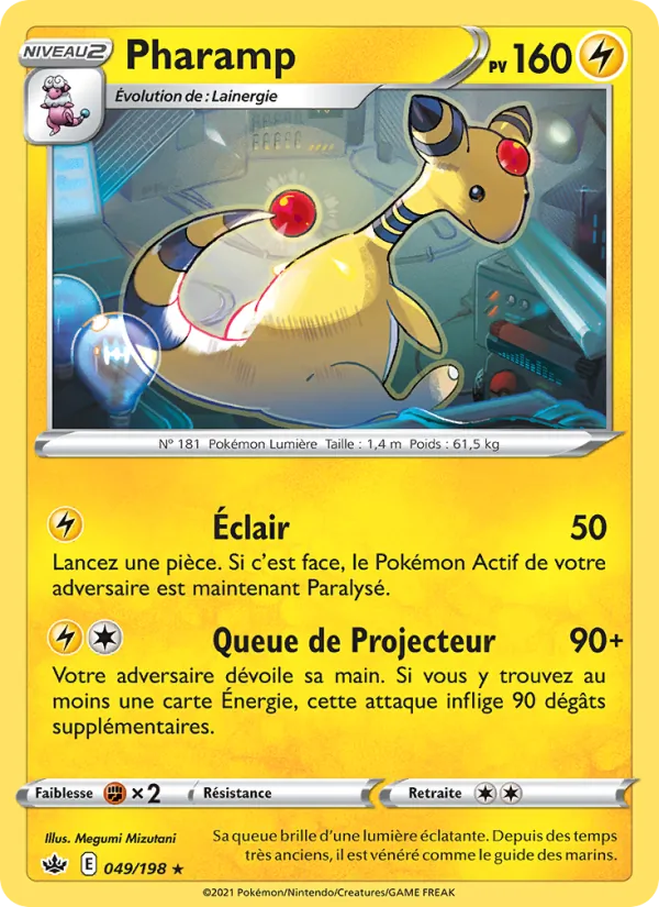 Carte Pokémon Pharamp de l'extension Règne de Glace