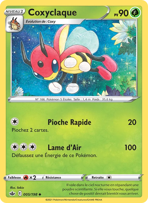 Carte Pokémon Coxyclaque de l'extension Règne de Glace