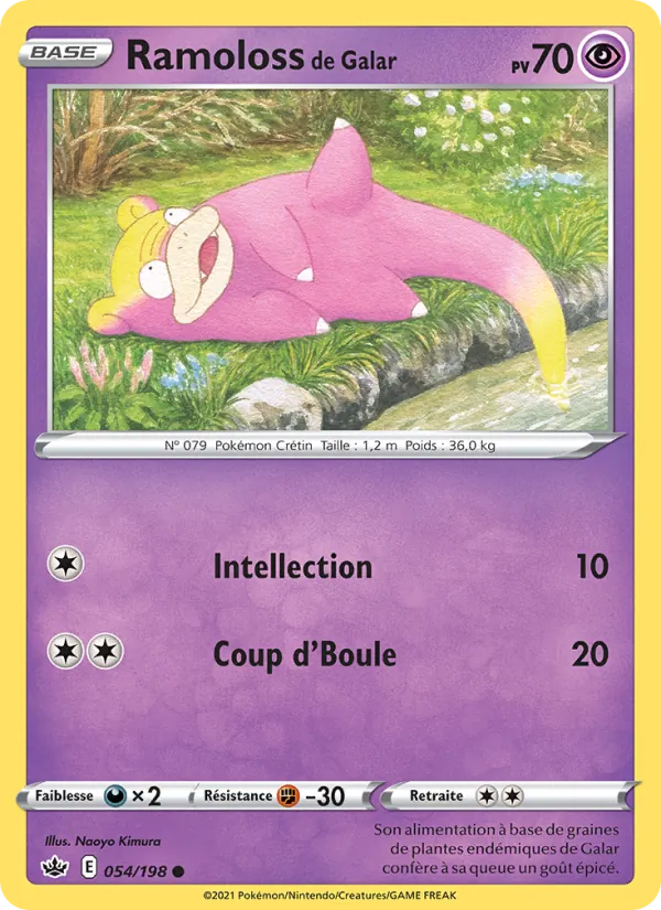 Carte Pokémon Ramoloss de Galar de l'extension Règne de Glace