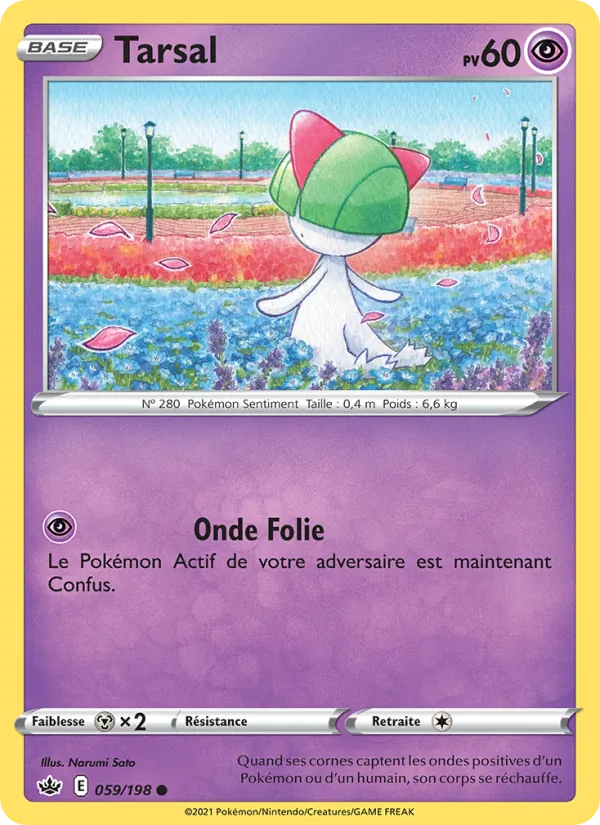 Carte Pokémon Tarsal de l'extension Règne de Glace