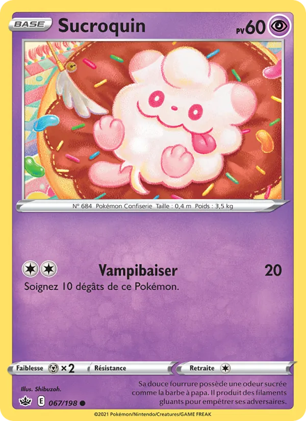 Carte Pokémon Sucroquin de l'extension Règne de Glace