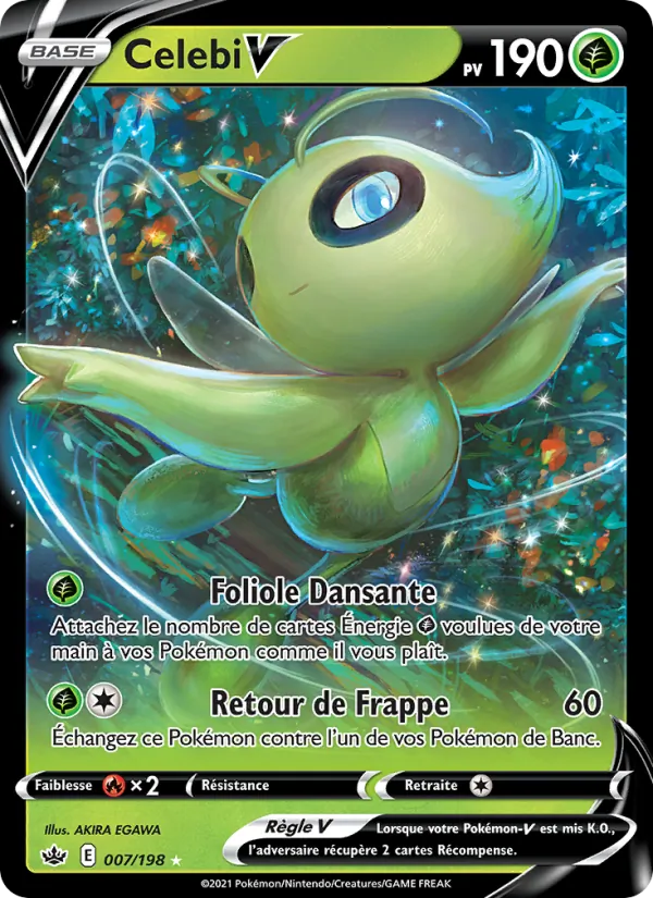 Carte Pokémon Celebi V de l'extension Règne de Glace