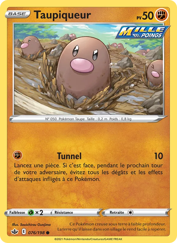 Carte Pokémon Taupiqueur de l'extension Règne de Glace