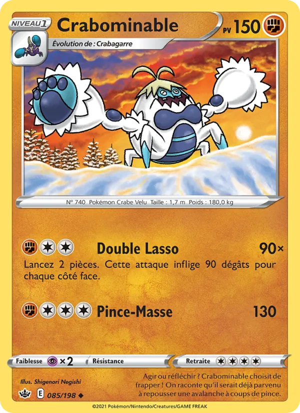 Carte Pokémon Crabominable de l'extension Règne de Glace